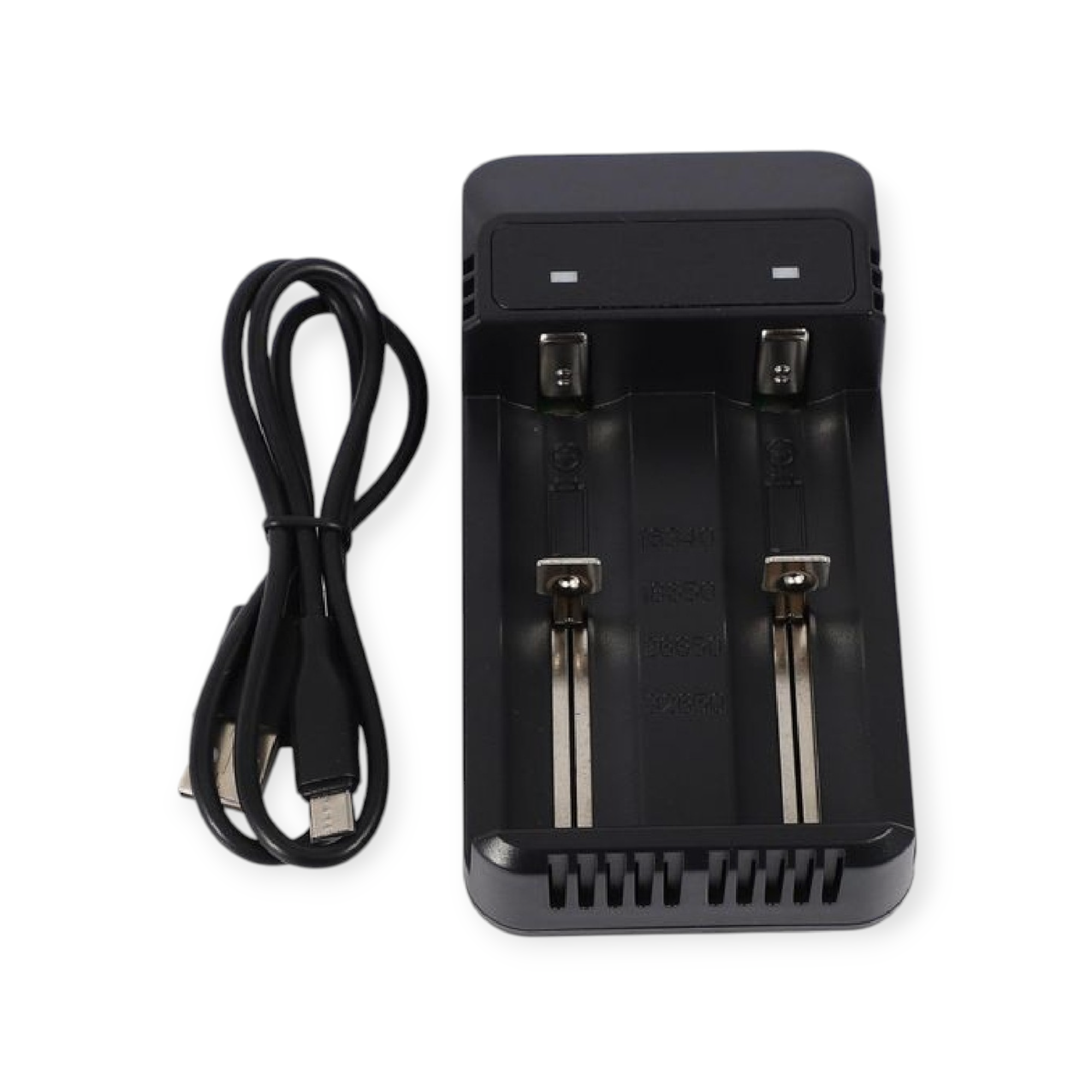 Universal Dual‑Slot USB Lithium‑Ion Battery Charger – Micro‑USB Powered (32650 / 26650 / 18650 / 16340) S0206