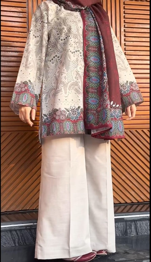 রেডিমেড ডিজিটাল প্রিন্ট থ্রি পিস। - Image 7