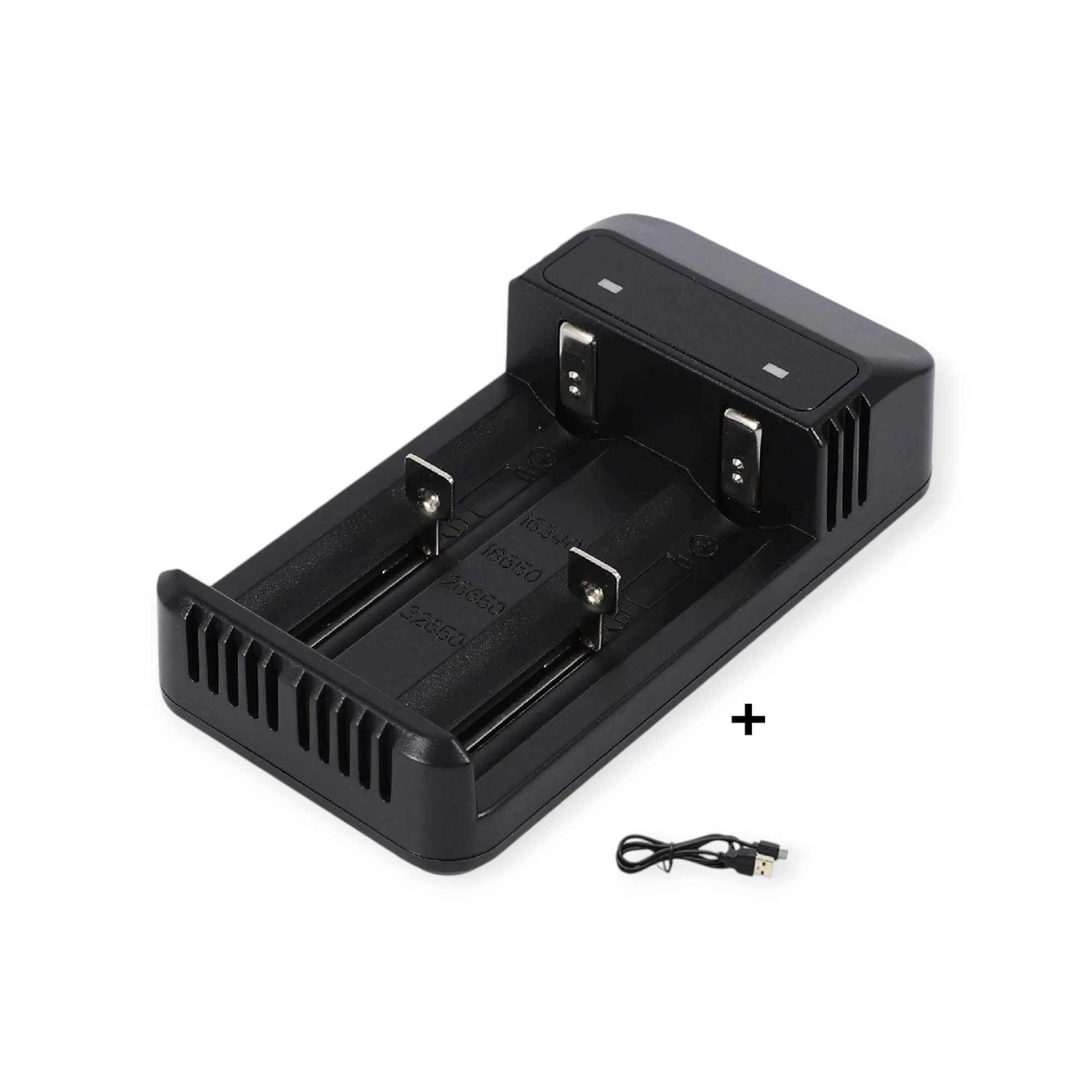 Universal Dual‑Slot USB Lithium‑Ion Battery Charger – Micro‑USB Powered (32650 / 26650 / 18650 / 16340) S0206_img_2