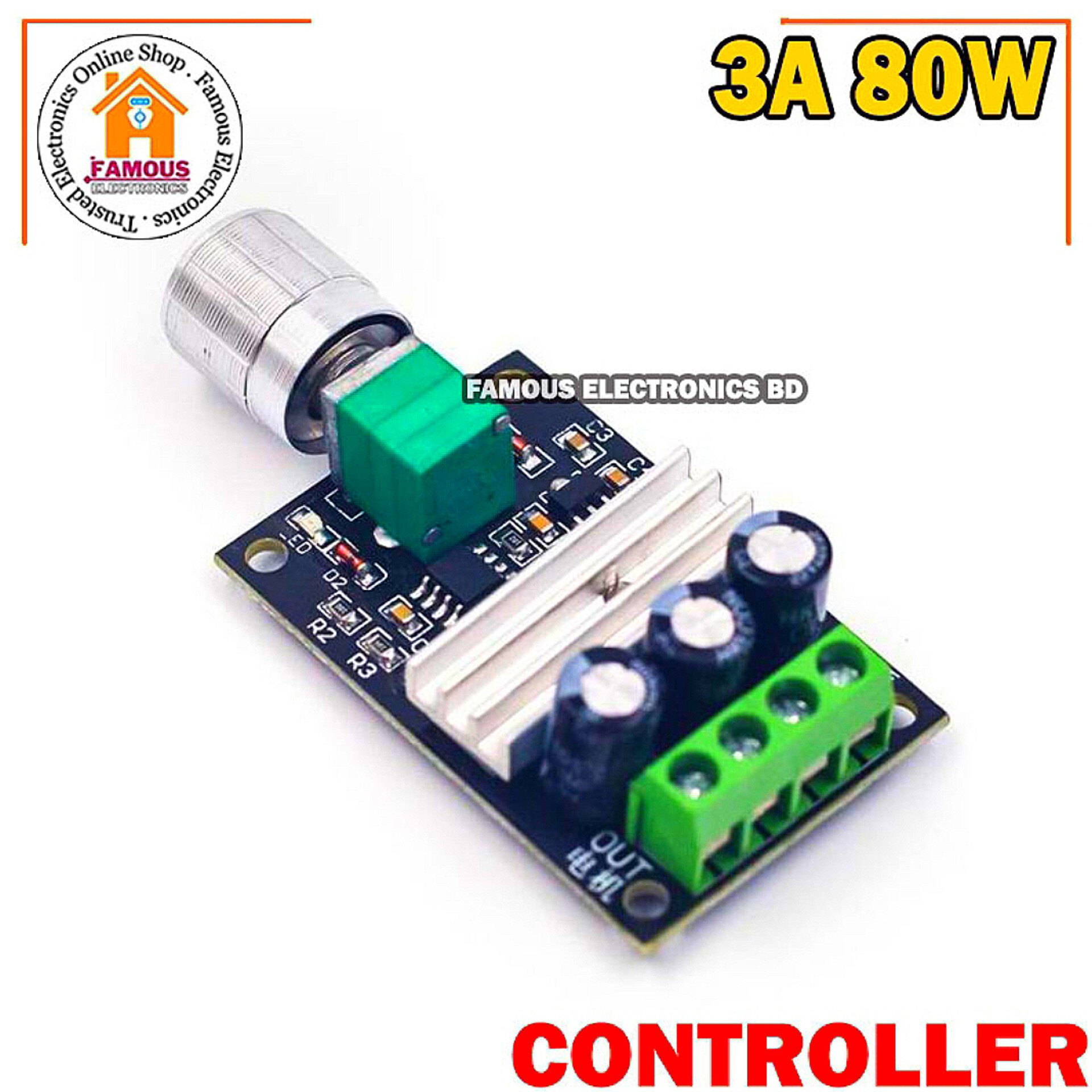 6V 12V 24V 28V 3A 80W DC Motor Speed Controller PWM Adjustable Variable Speed Switch-DC Motor Driver_img_2