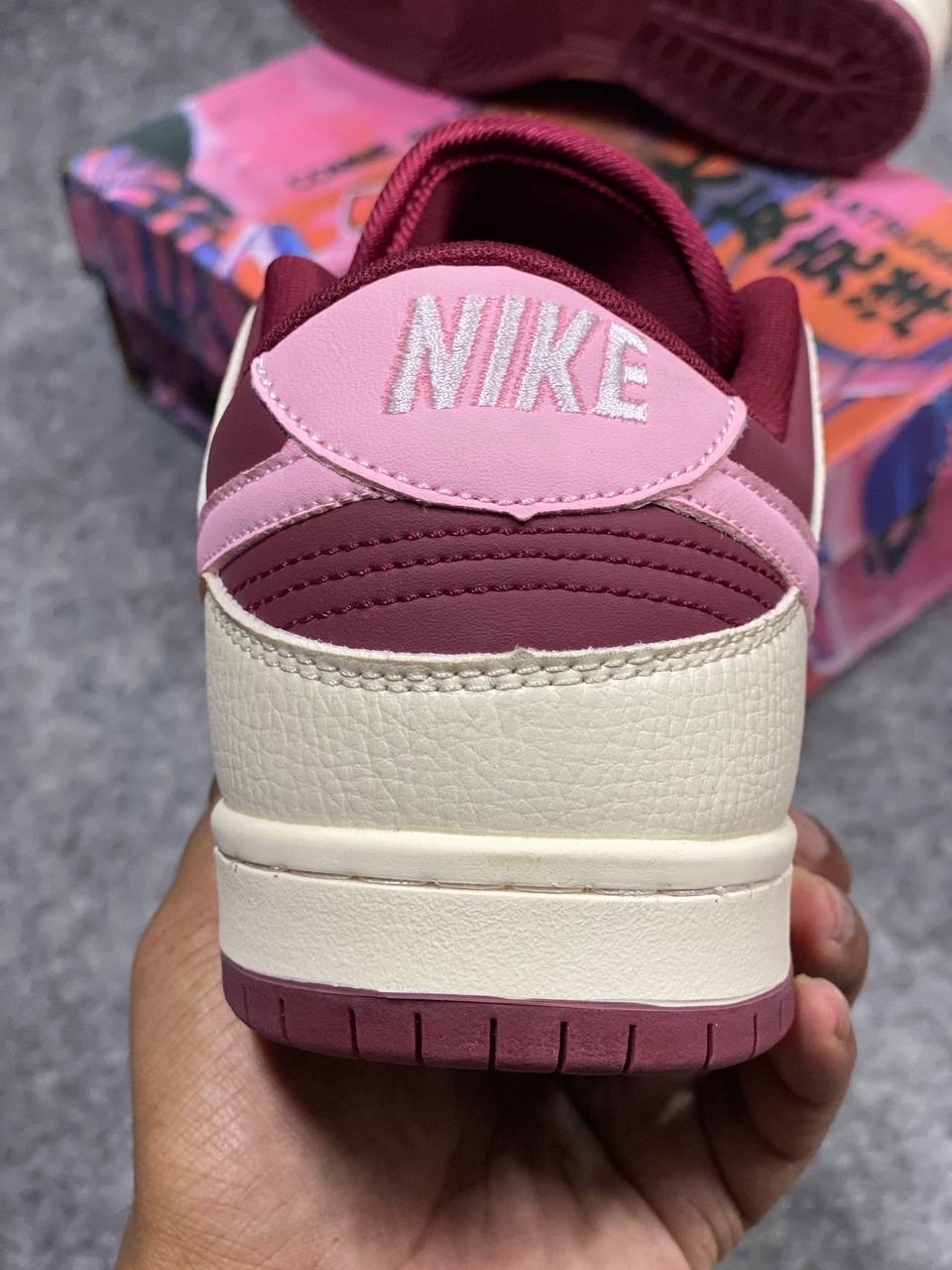 Nike Dunk Low Retro Premium "Valentine's Day" : "maroon, sail, and pink" (1:1) thumbnail 4