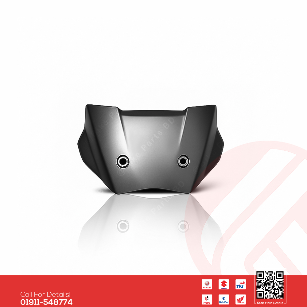Shed Glass (Mat black) for Suzuki Gixxer Monotone bike.