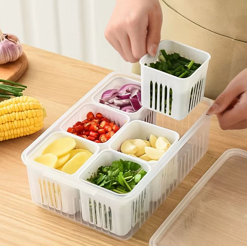 6 Grid Fridge Storage Box Container_img_1