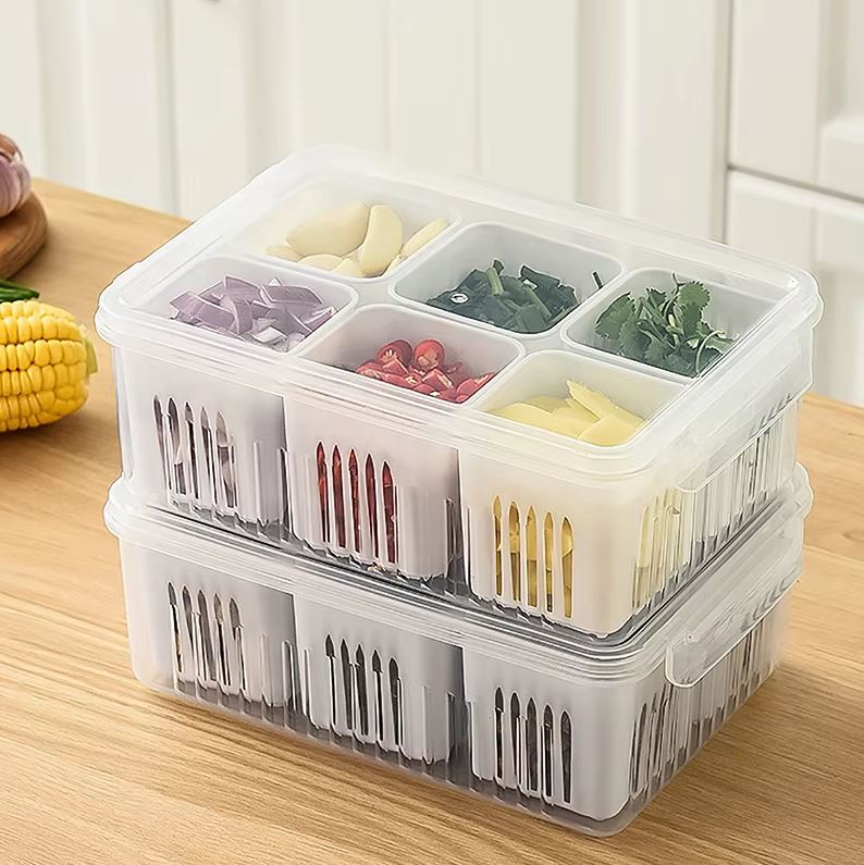 6 Grid Fridge Storage Box Container_img_3