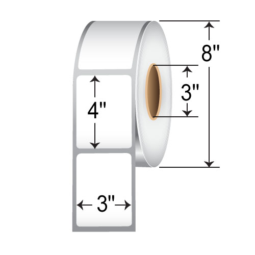 Direct Thermal Label Sticker Paper Premium Quality 75*100mm or (3inch x 4 inch) For Shipping Label 500 pcs 1 roll_img_1