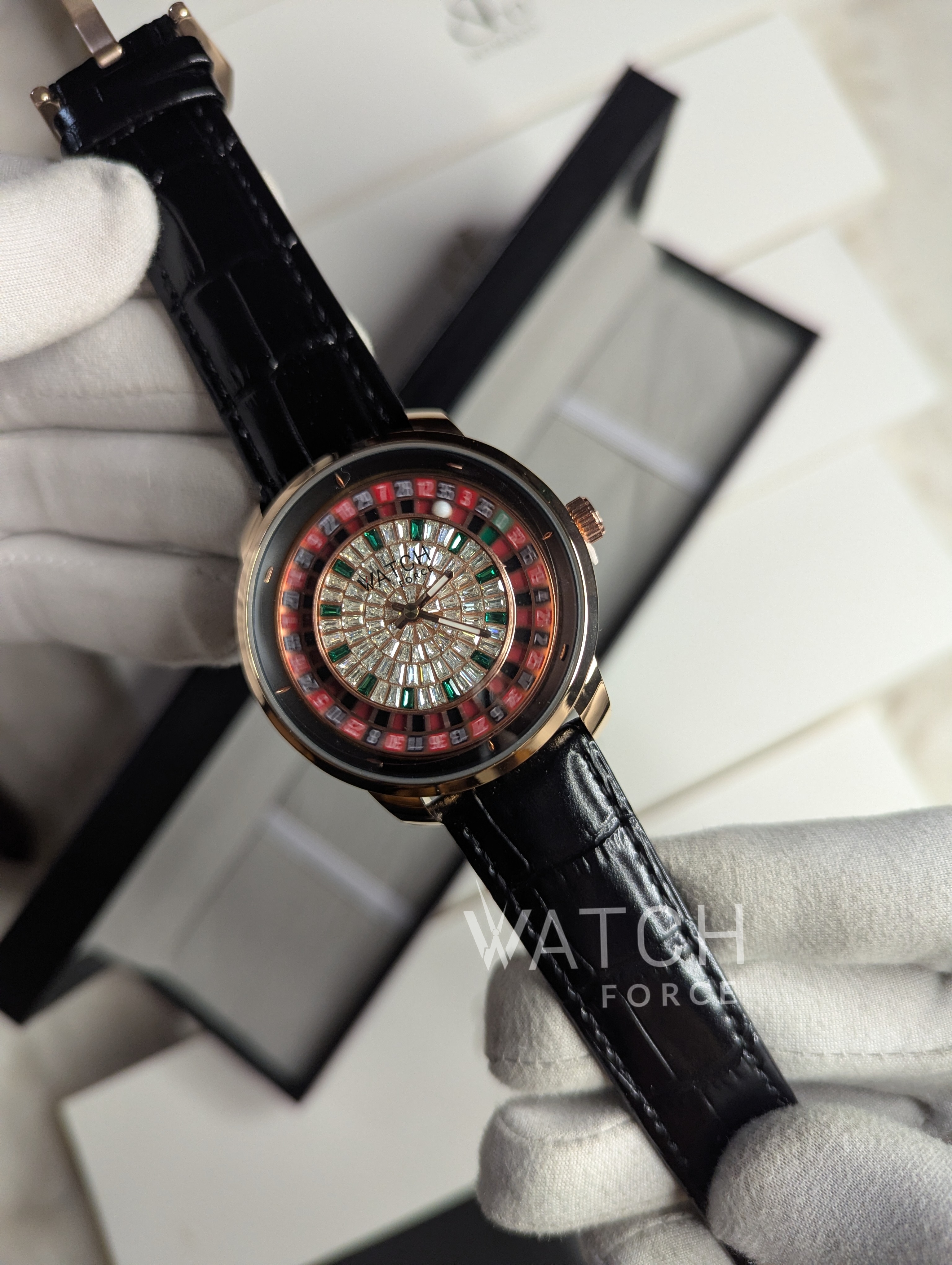 Jacob and Co Casino Roulette Rose Gold Black Belt_img_2