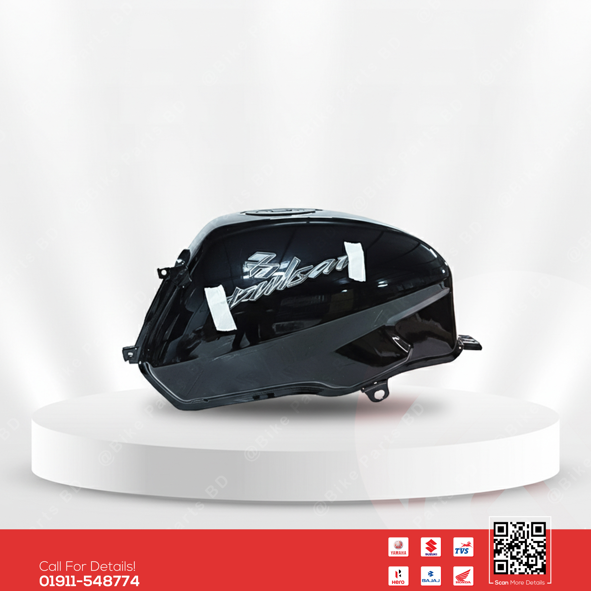 Fuel tank for BAJAJ Pulser UG4 (Single Disk, Black) bike.