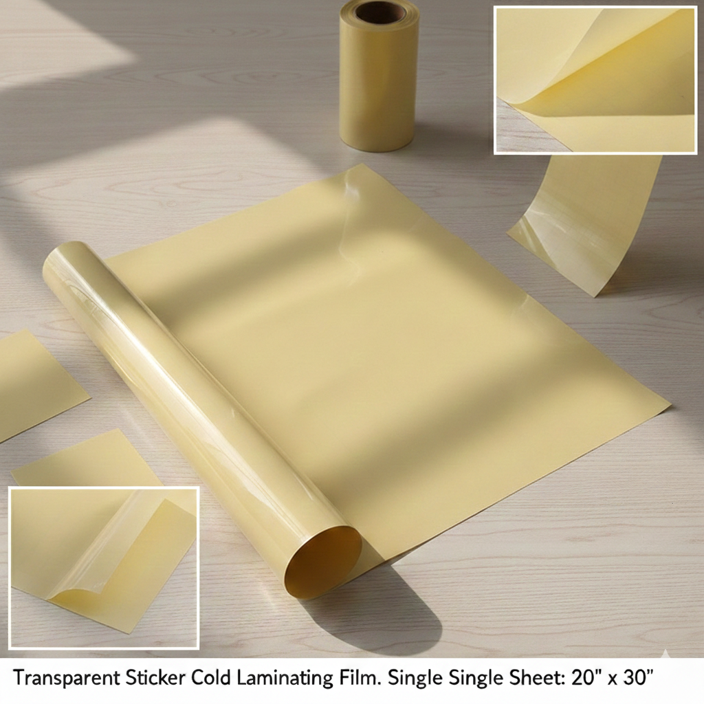 #Cold Laminating Flim Transparent Self Adhesive Laminating Sticker Paper size (20''x30'') Pack of 100 Sheets_img_1