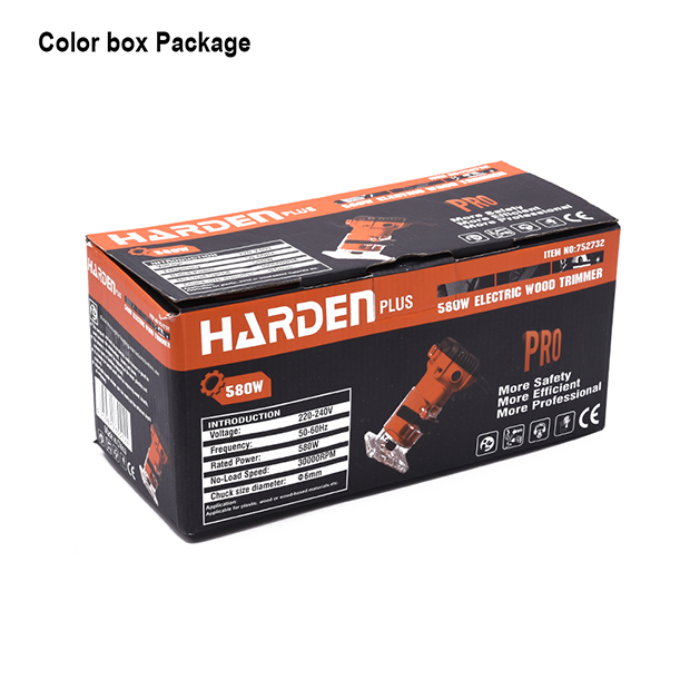 HARDEN Electric Trimmer Router, 580W, 30000rpm, Collet Chuck Diameter : 6.35mm, Electric Wood Trimmer; 752732_img_1