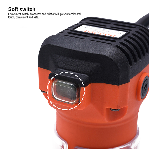 HARDEN Electric Trimmer Router, 580W, 30000rpm, Collet Chuck Diameter : 6.35mm, Electric Wood Trimmer; 752732_img_6
