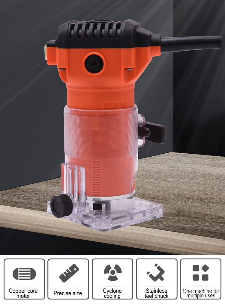 HARDEN Electric Trimmer Router, 580W, 30000rpm, Collet Chuck Diameter : 6.35mm, Electric Wood Trimmer; 752732_img_11