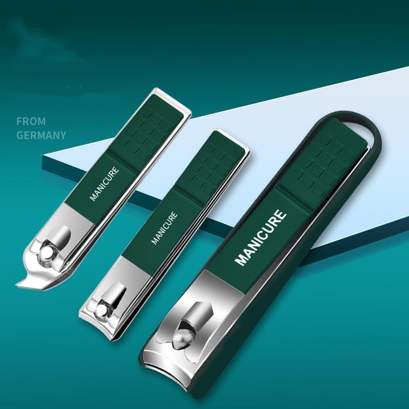 Premium Stainless Steel Nail Clipper Set – Manicure & Pedicure Kit with Leather Case