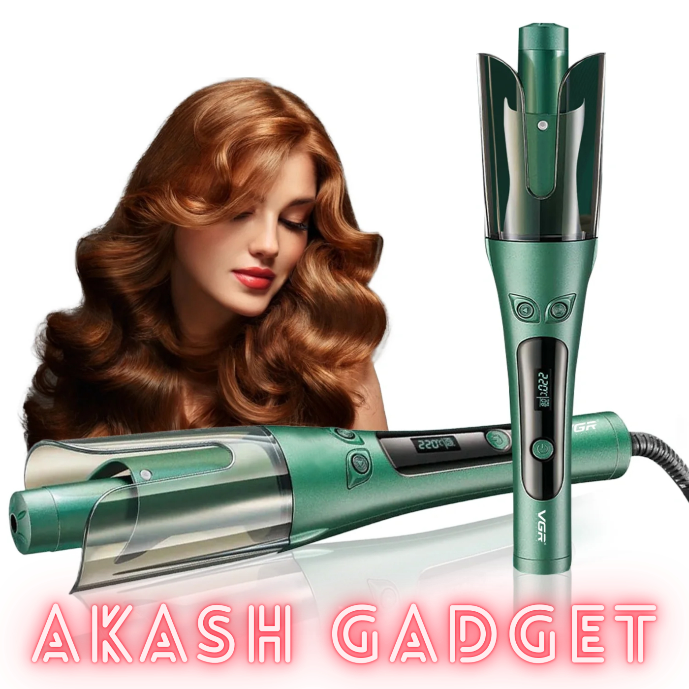 VGR V-583 Professional Automatic Hair Curling Iron For Women | 150–220°C Temperature Range, LED Display, Auto Shut-Off, 360° Swivel Cord & Lightweight Design_img_3