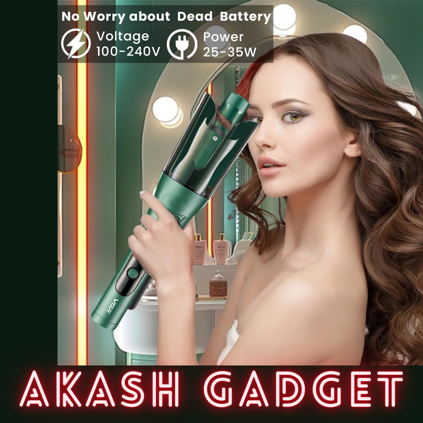 VGR V-583 Professional Automatic Hair Curling Iron For Women | 150–220°C Temperature Range, LED Display, Auto Shut-Off, 360° Swivel Cord & Lightweight Design_img_16