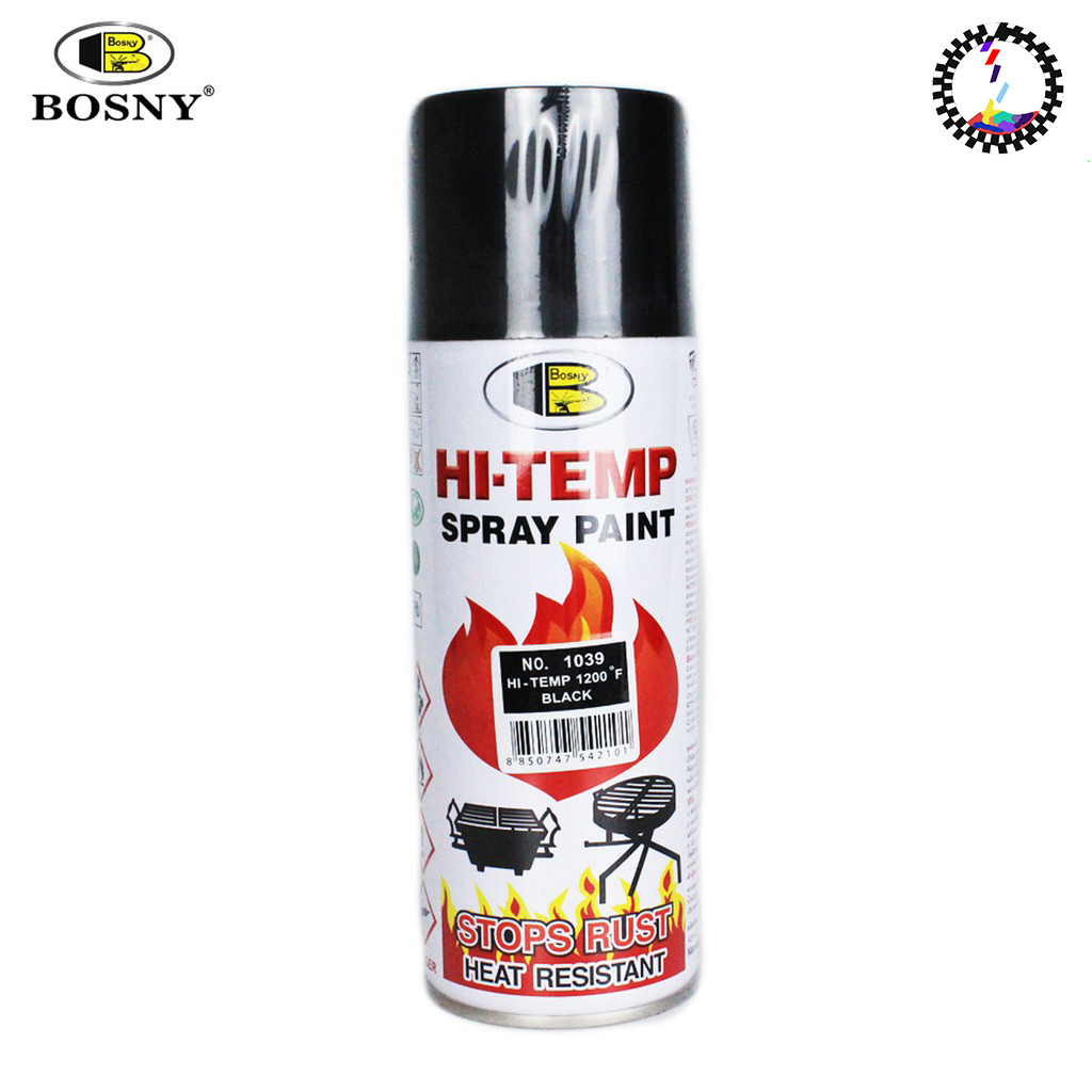 Bosny 1200F High Temperature Spray Paint gloss Black ColorCode : 1049