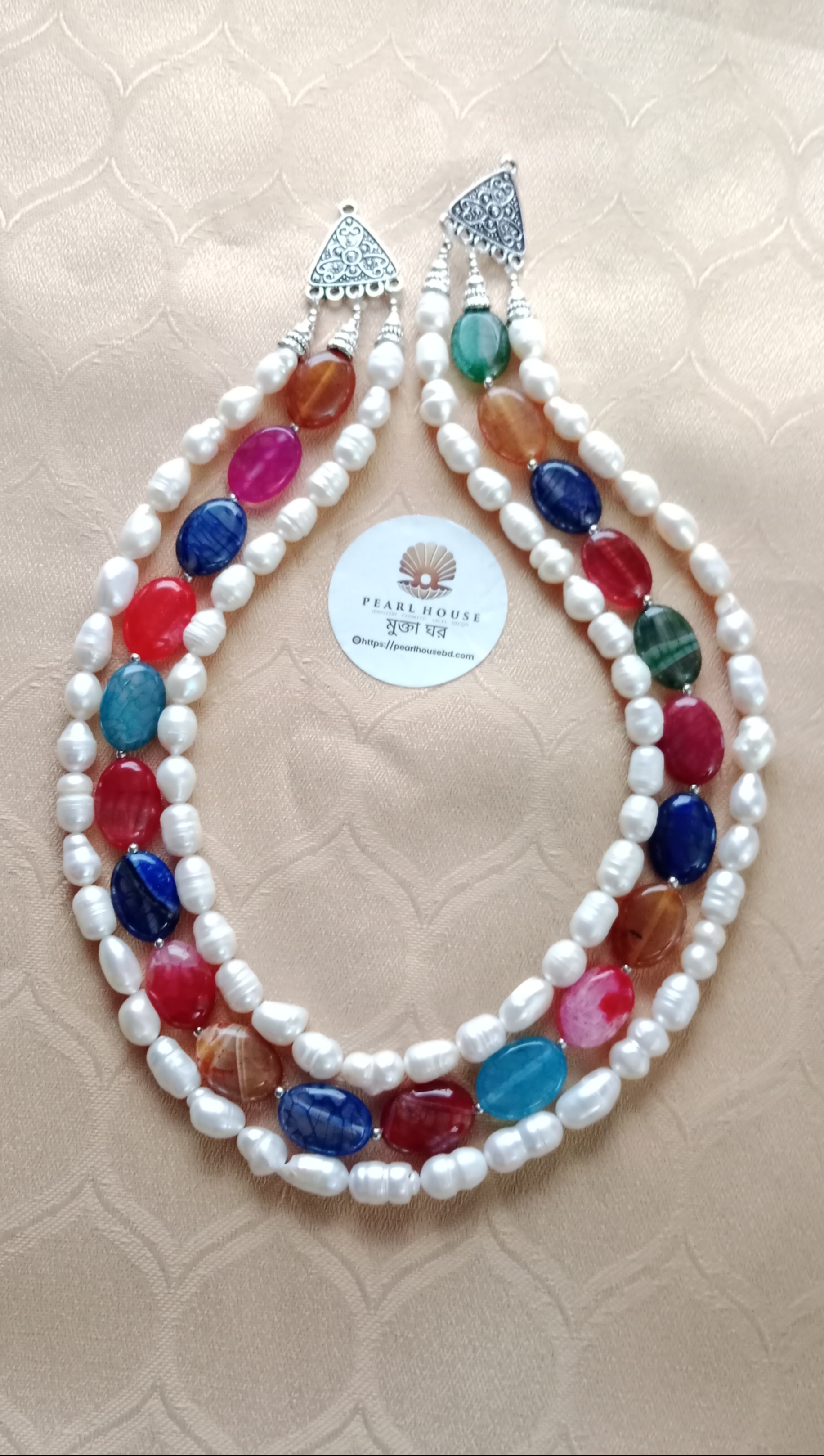 Exclusive Pearl & Stone combination neckpiece_img_0