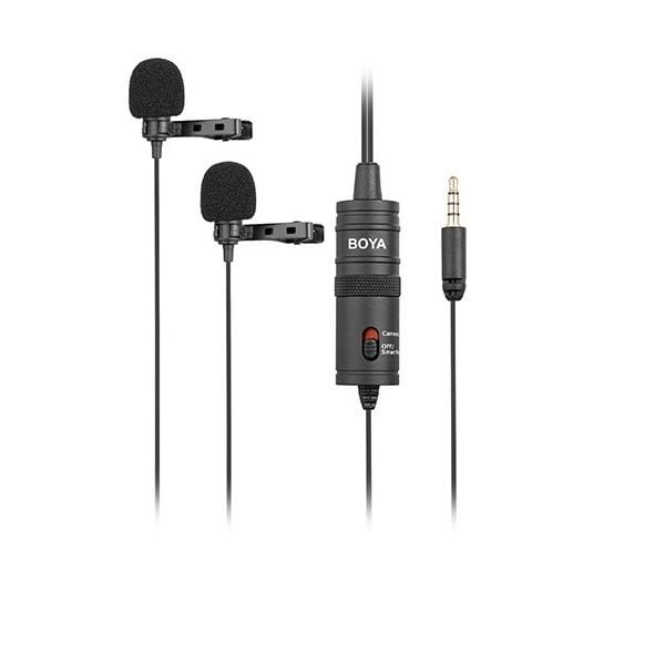Original BOYA M1DM Dual Clip Interview Microphone