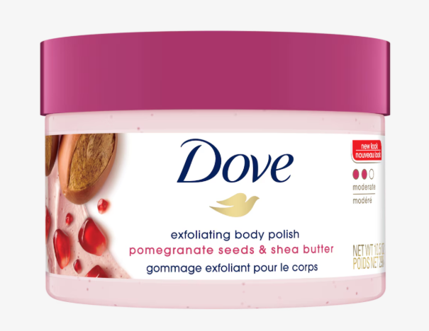 Dove Body Polish Exfoliating Scrub, Moisturizing Shea Butter and Pomegranate Seeds, 298ml_img_0