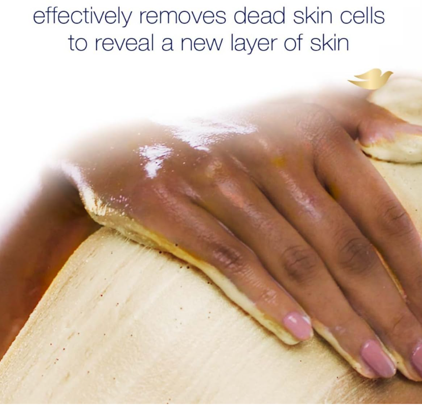 Dove Exfoliating Body Polish Scrub for Dry Skin with Crushed Almond and Mango Butter, 298g_img_2