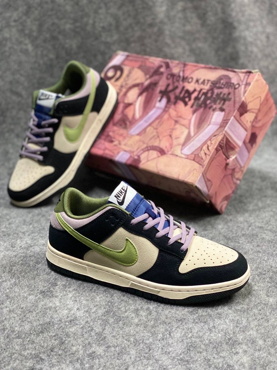 Nike SB Dunk Low x Katsuhiro Otomo 'Steamboy OST' : poison green,mindnight navy and tan (1:1)