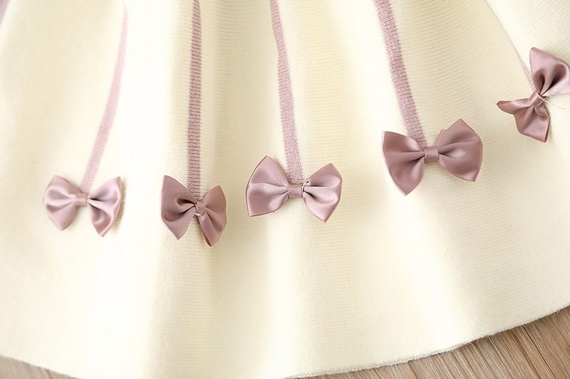 Kids Girls Winter Knit Bow Warm Long Sleeve Party Dress (6 months to 5 years) for ANGEL_img_13