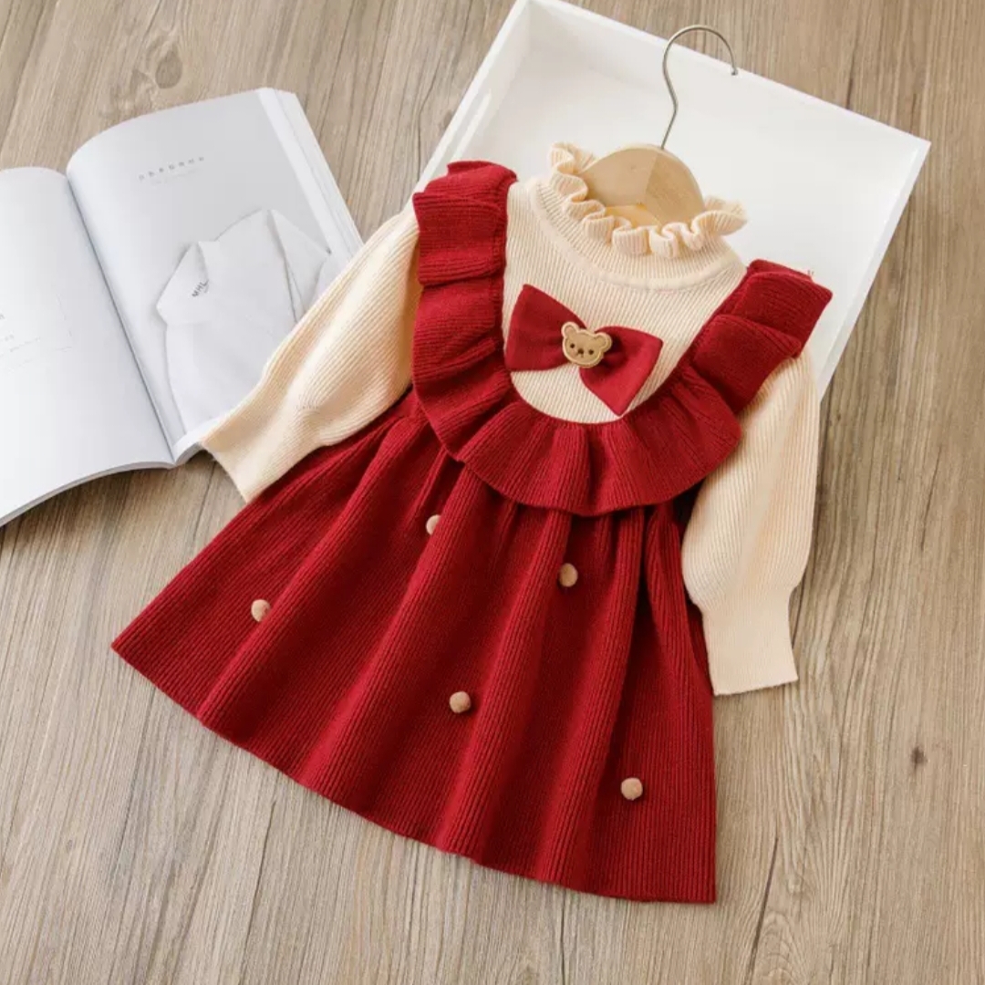 Baby Girls Winter Knitted Warm & Stylish Kids Party Dress (1 to 5 years) for yours ANGEL_img_1
