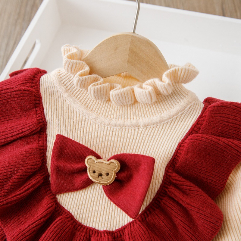 Baby Girls Winter Knitted Warm & Stylish Kids Party Dress (1 to 5 years) for yours ANGEL_img_2