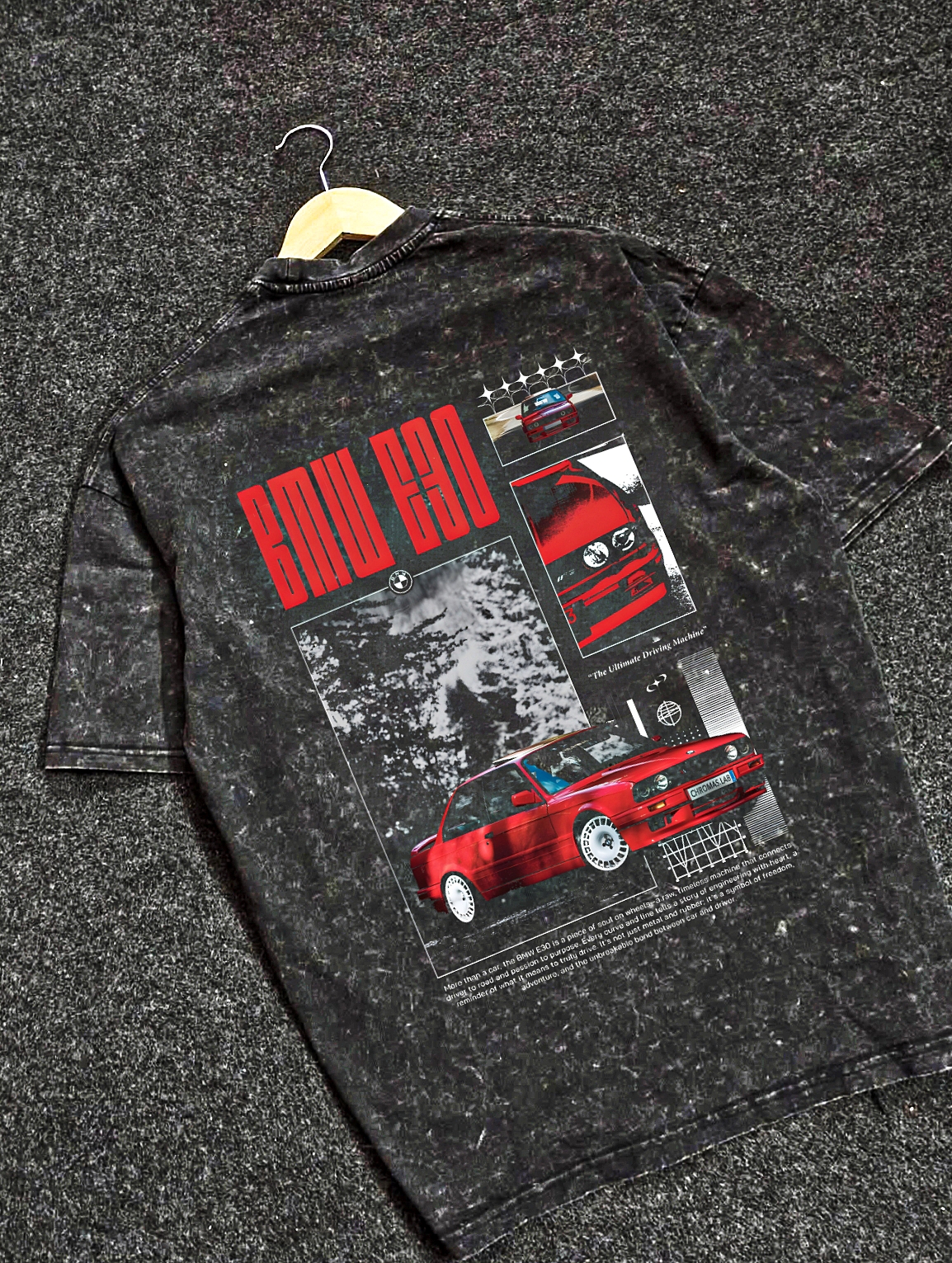 BMW Acid Wash Drop Tees