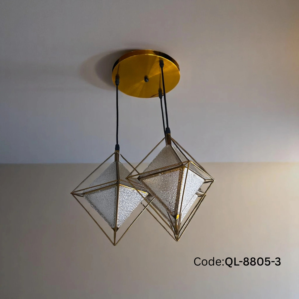Qulik Modern Diamond Frame 3 Color Hanging Lights (QL-8805-3)
