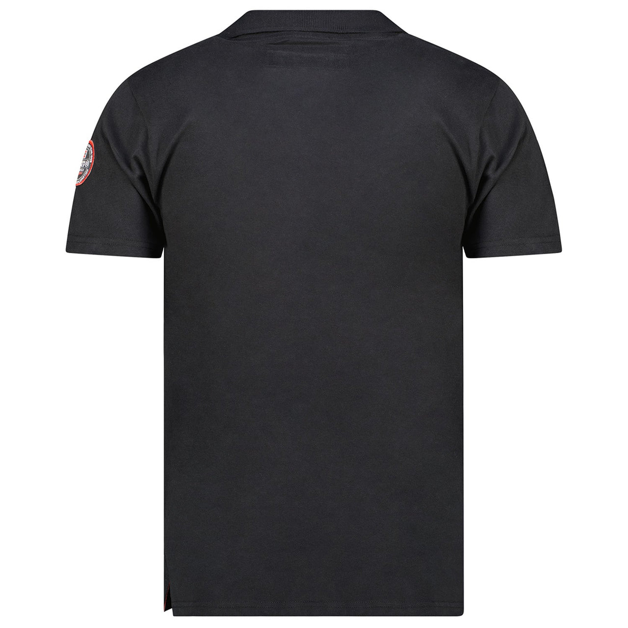 Polo Short Sleeve, Flag and Badge Black_img_1