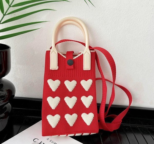 Korean Knit Mobile Bag ( Handle+Strap )_img_9