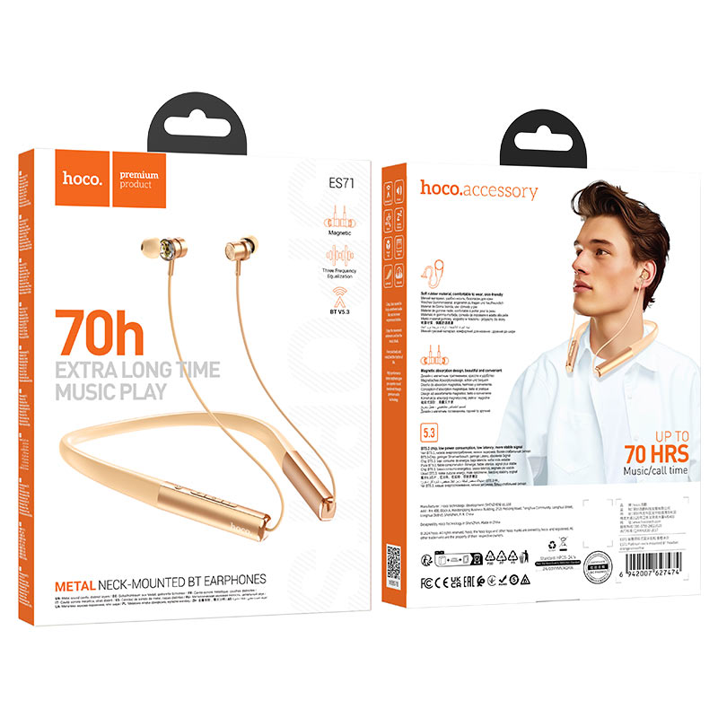 Hoco ES71 Bluetooth Wireless Neckband thumbnail 4