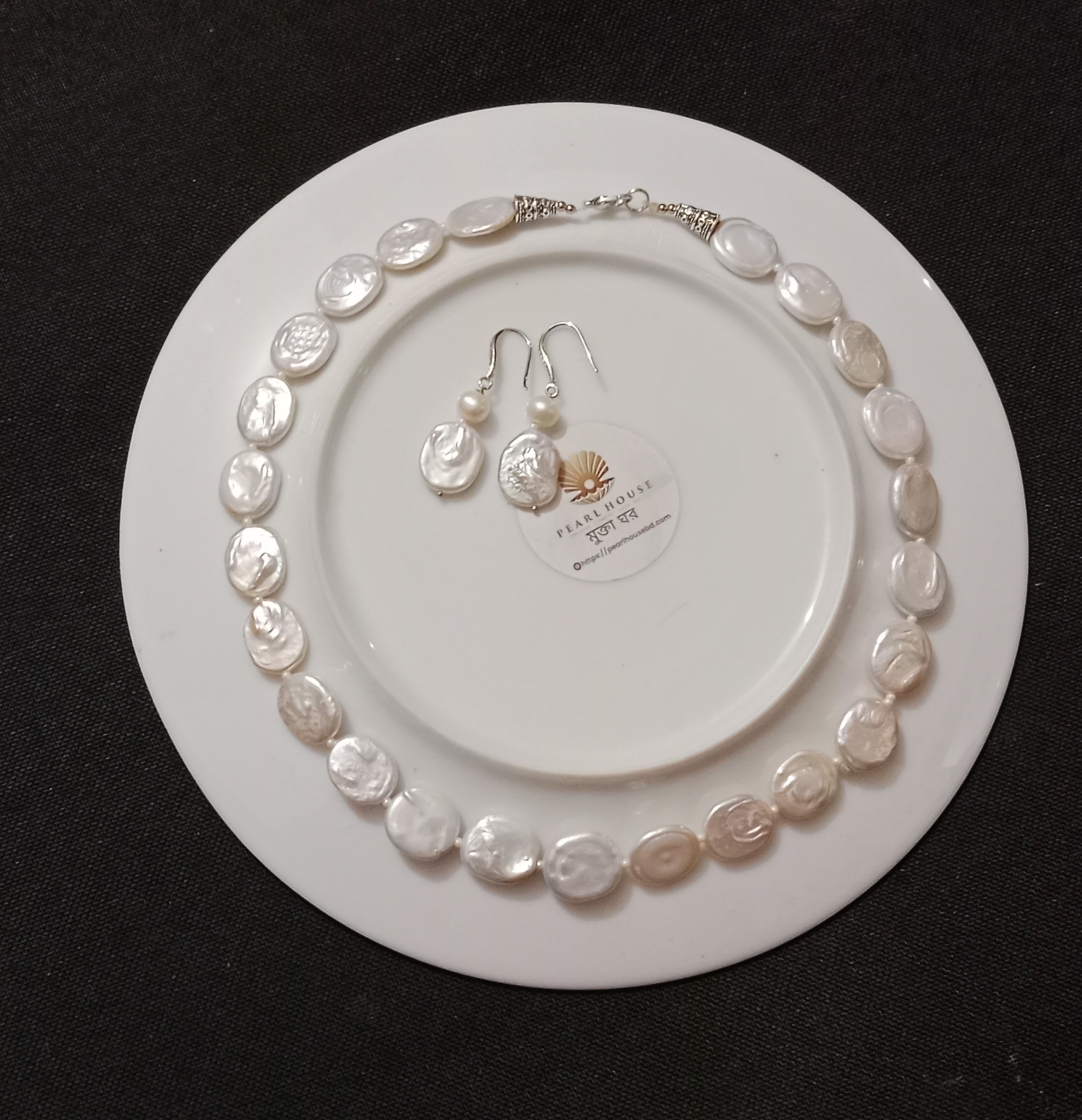 White Coin Pearl Necklace_img_1