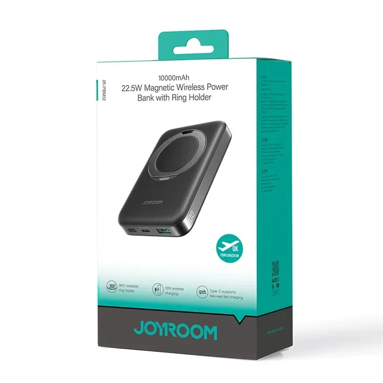 JOYROOM JR-PBM12 22.5W 10000mAh Wireless Power Bank with Kickstand thumbnail 3