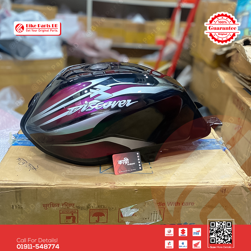 Fuel Tank for Bajaj Discover 100 (Magic Black) bike. thumbnail 2