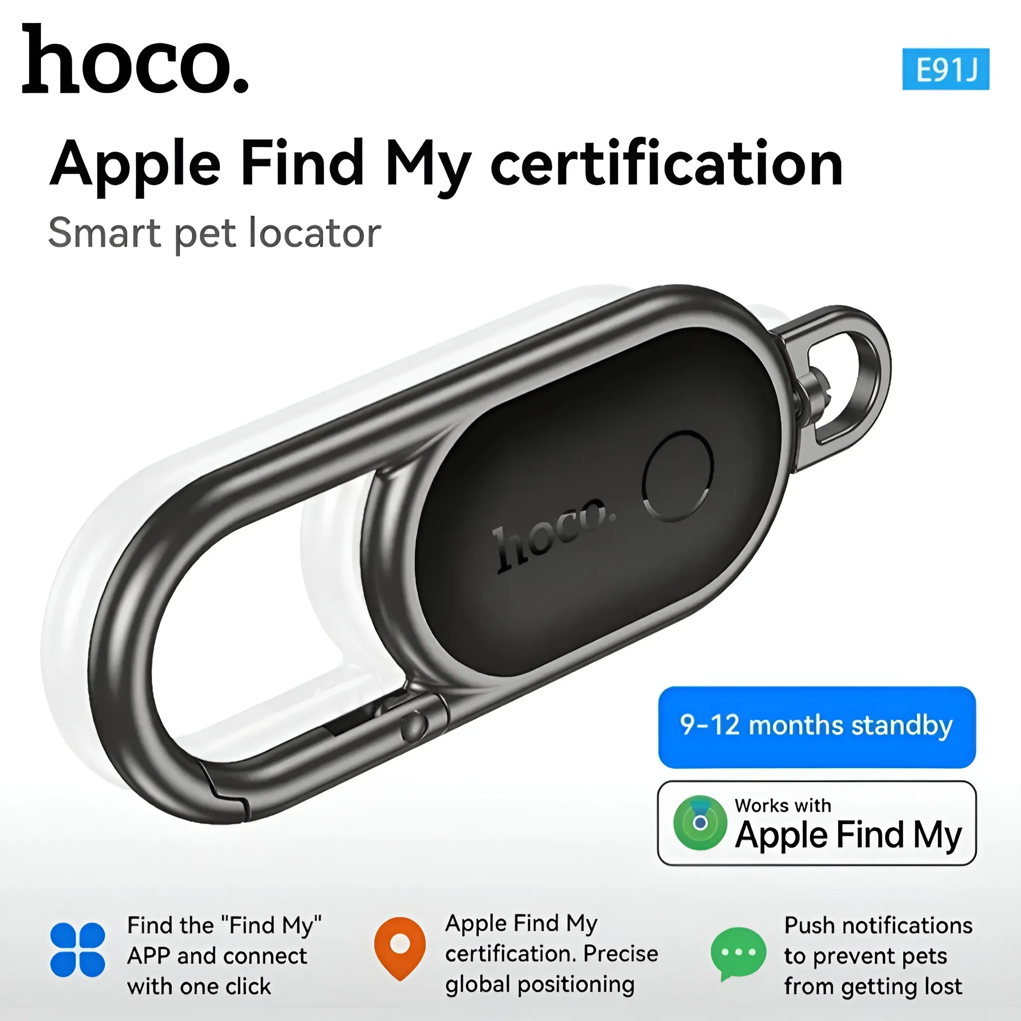 Hoco E91J Smart Anti-Lost Keychain Tracker for Apple Devices thumbnail 8