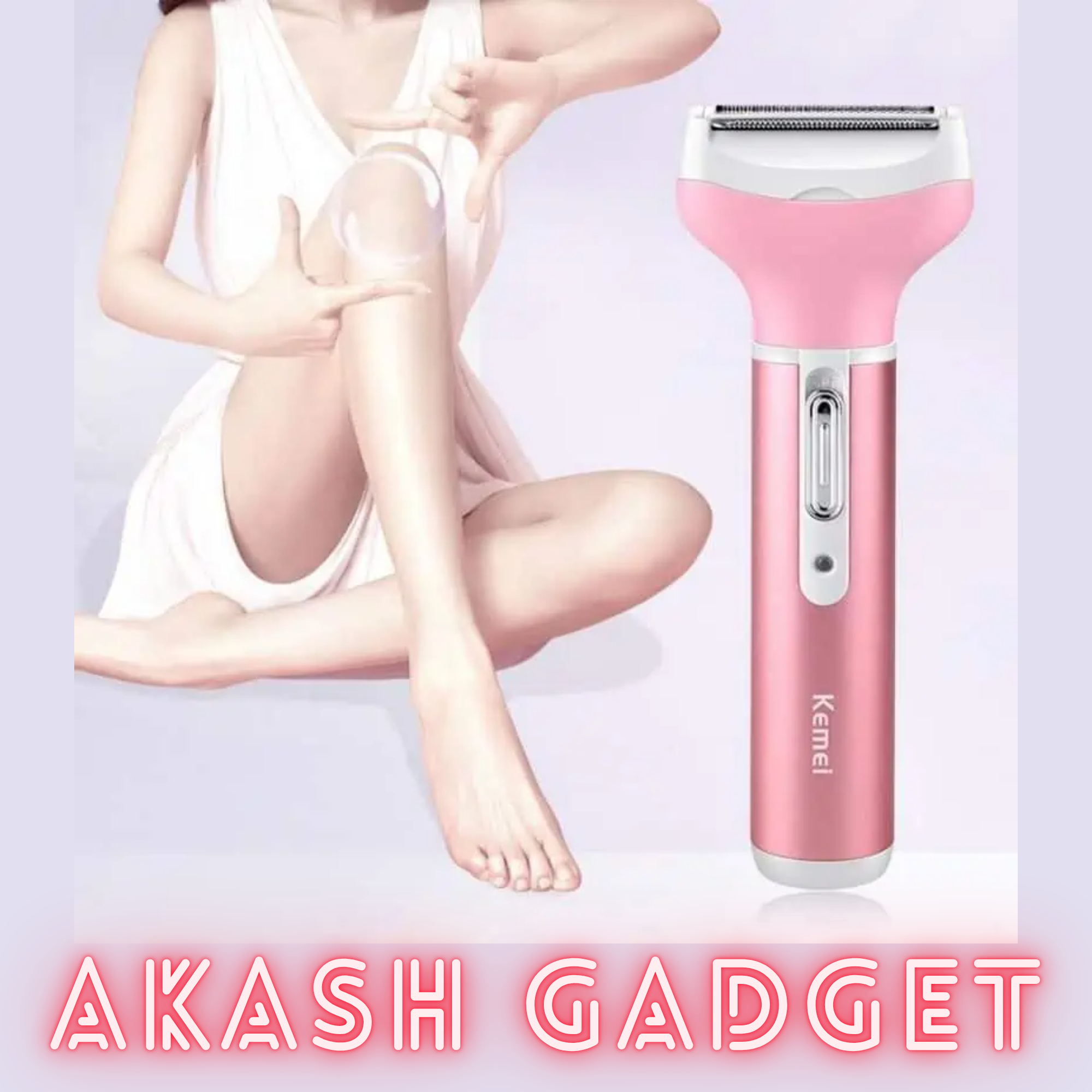 Kemei KM-6637 Multifunctional 4 in 1 Face, Eyebrow, Nose, & Lady Shaver for Women_img_5