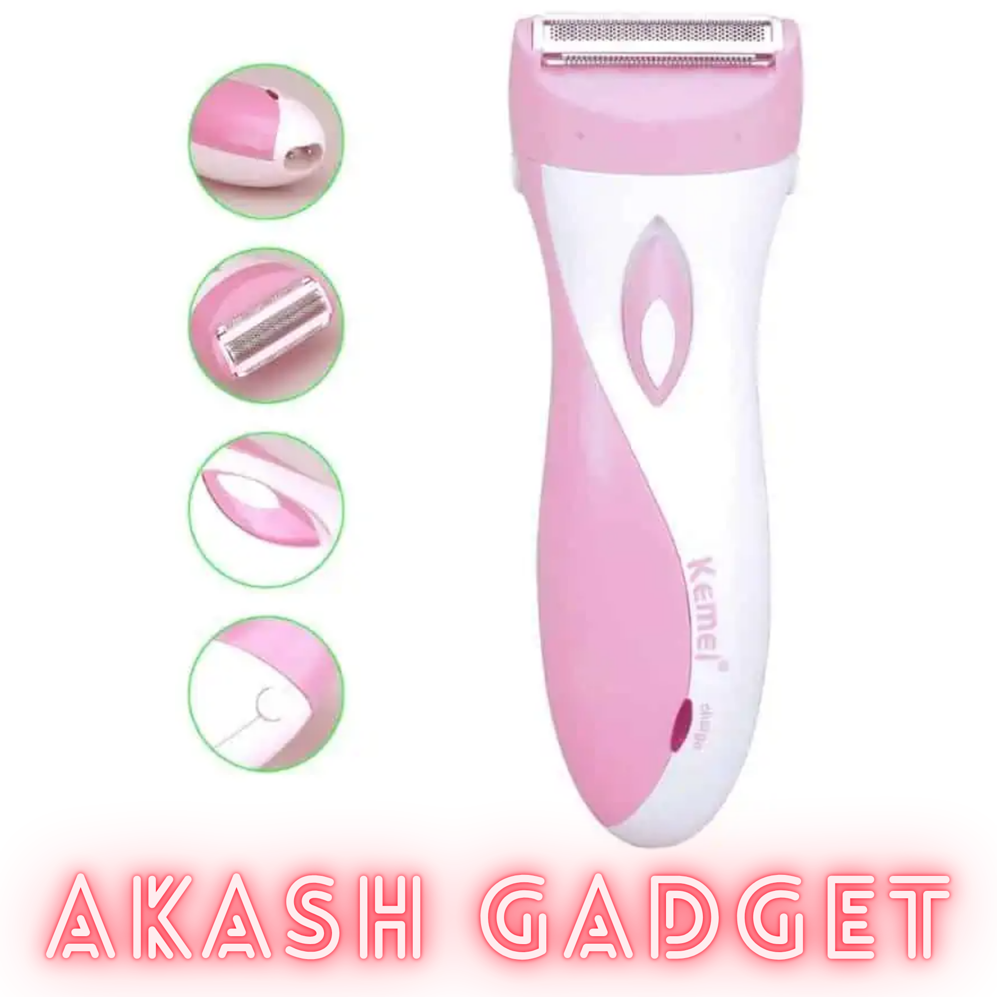 Kemei KM-3018 Lady Shaver and Bikini Hair Removal for Women_img_1