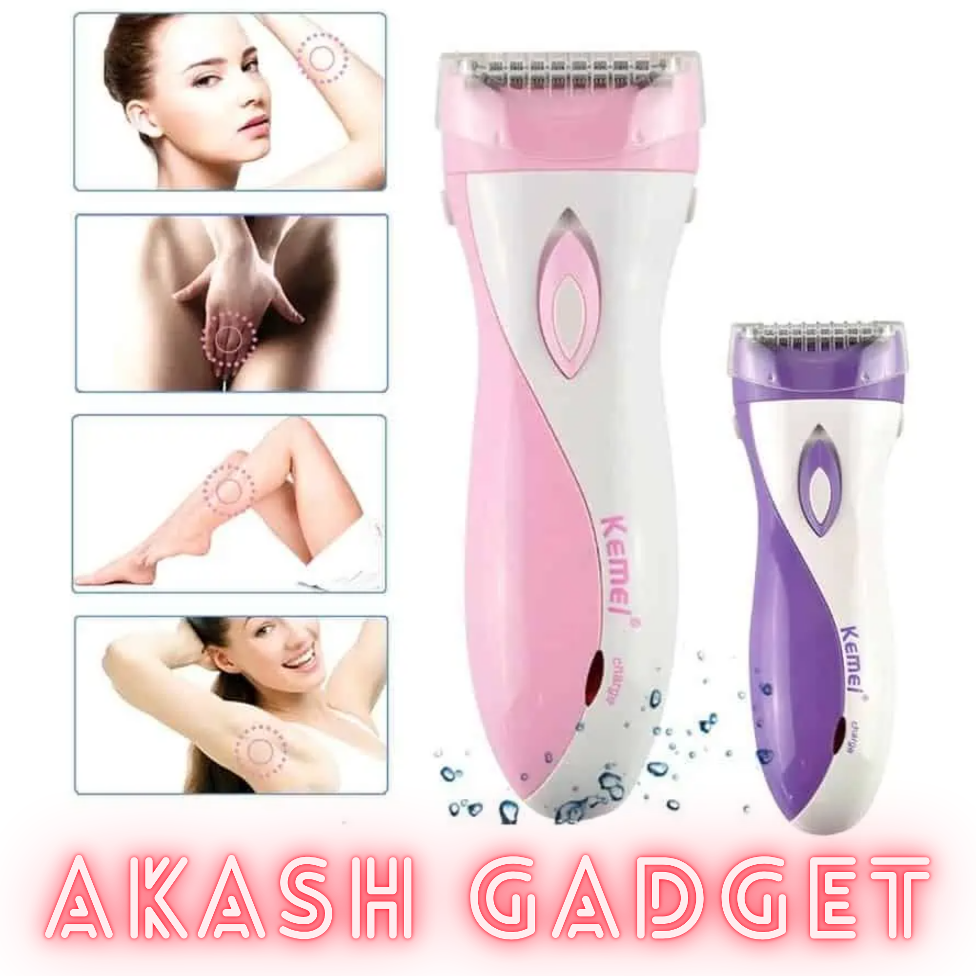 Kemei KM-3018 Lady Shaver and Bikini Hair Removal for Women_img_5