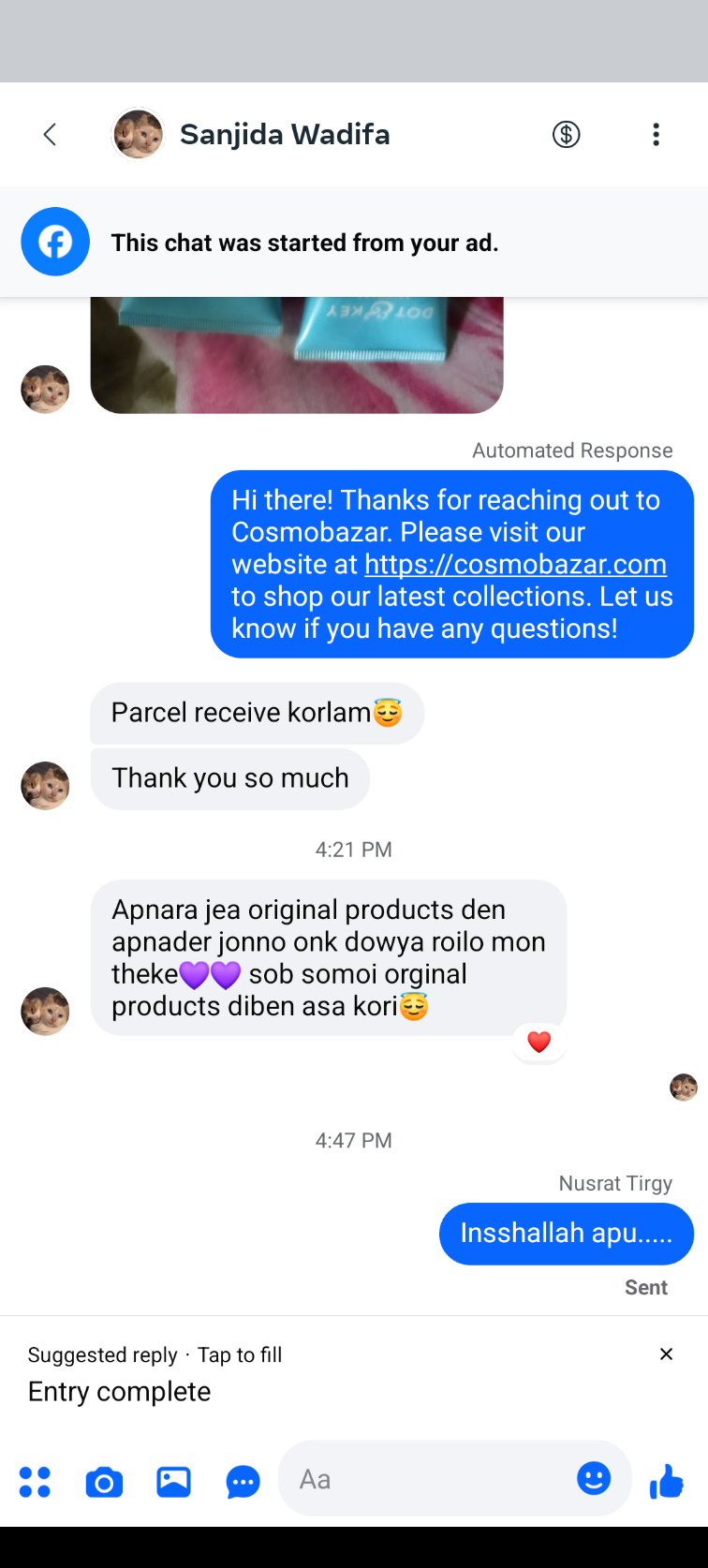 Customer review