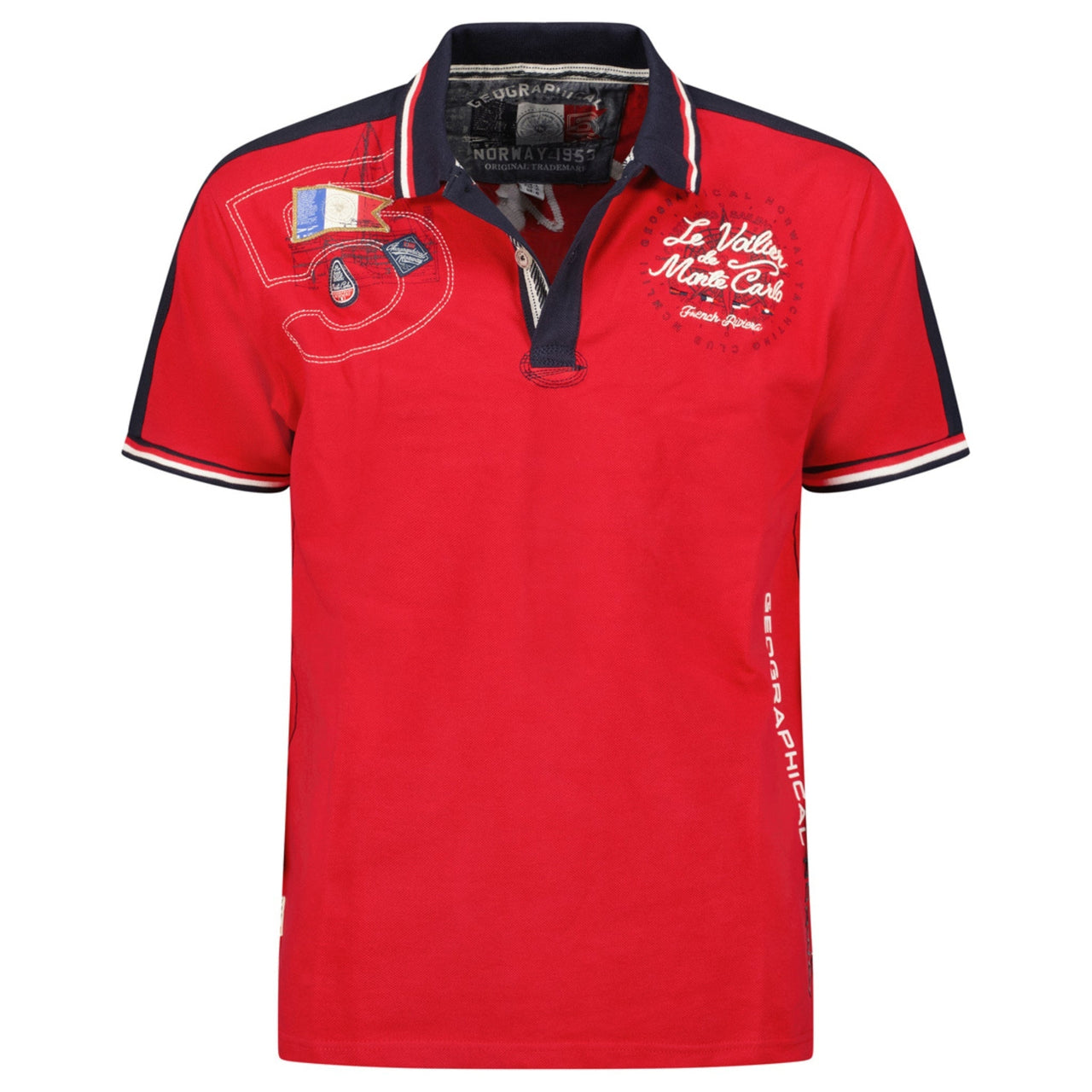 Men - Short-sleeved Polo Red Red