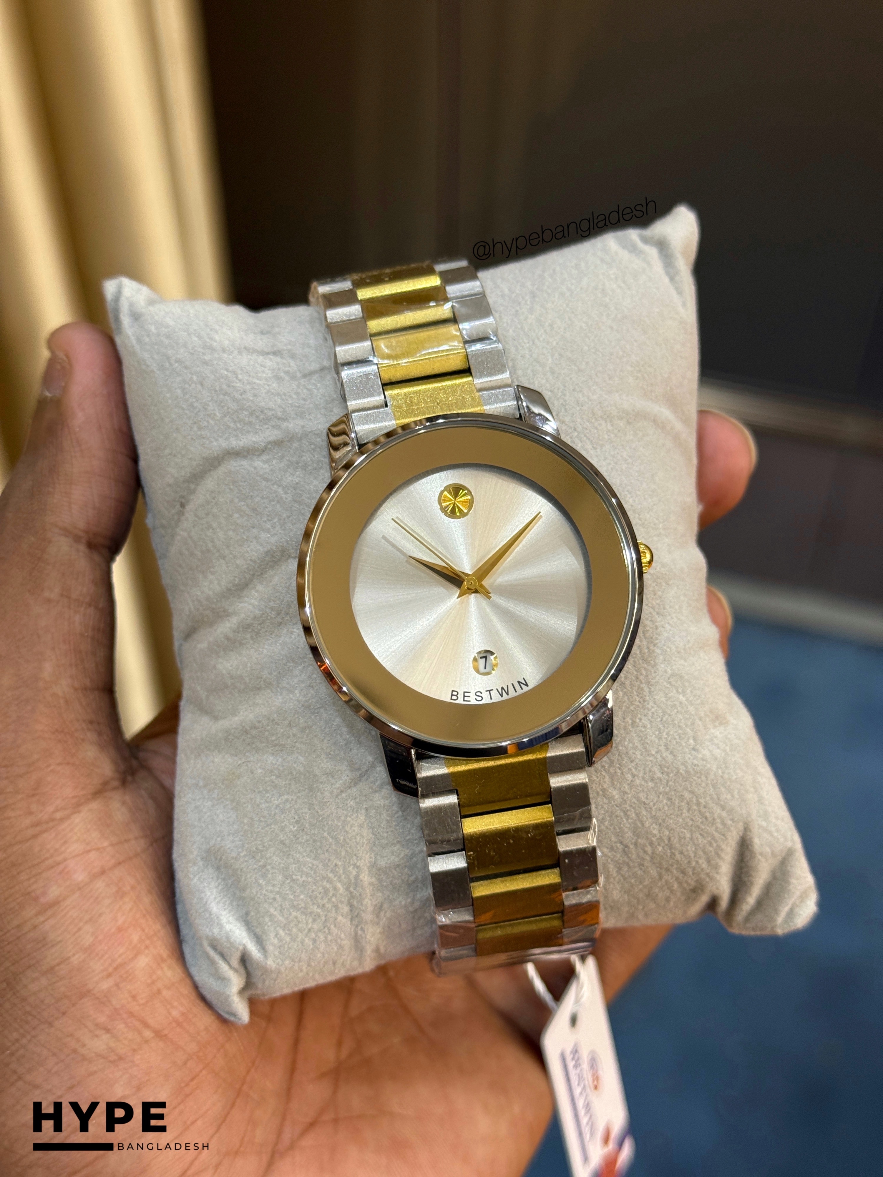 Bestwin BW163 Stainless Steel Watch (White Dial)