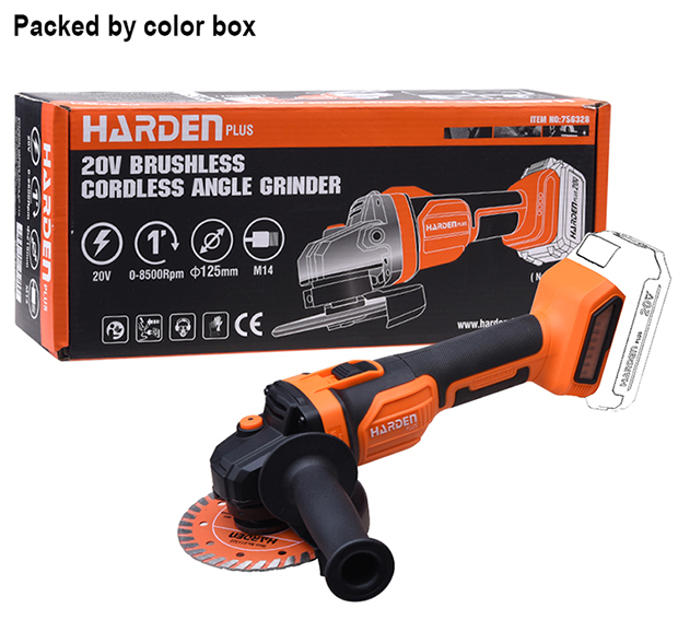 HARDEN 4" 20V Cordless Brushless Angle Grinder | Tool Only | 5000-8500 RPM | Digital Speed Control | Model: 756322
