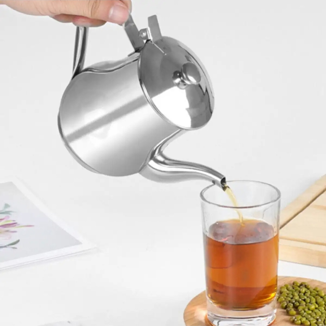500ml Stainless Steel Oil Tank Large Capacity Oil Bottle Kitchen Oil Filter Pot Soy Sauce Vinegar Container Coffee Pot_img_3