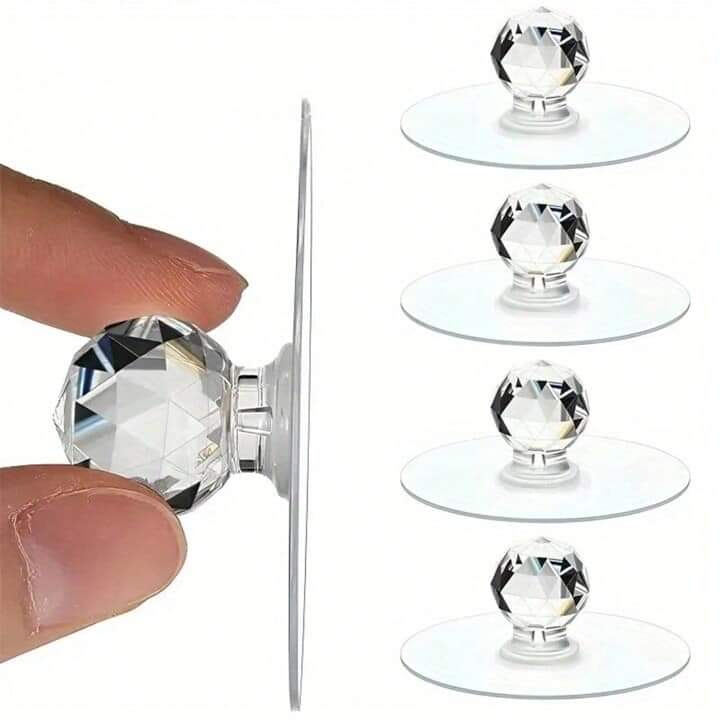 10pcs Diamond wall hook self adhesive stylish design for multipurpose use_img_3