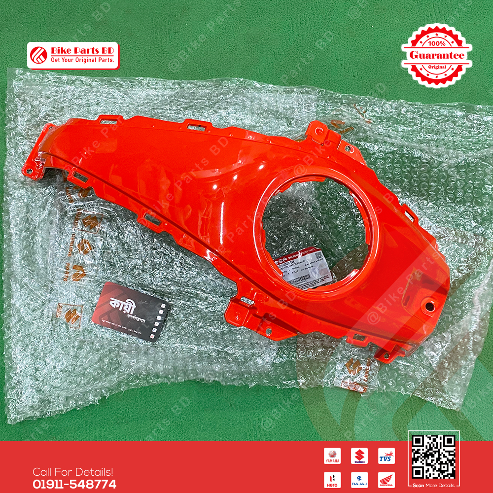 Tanky Top for Suzuki Gixxer SF (New Model-Silver & Orenge Color) bike. thumbnail 2