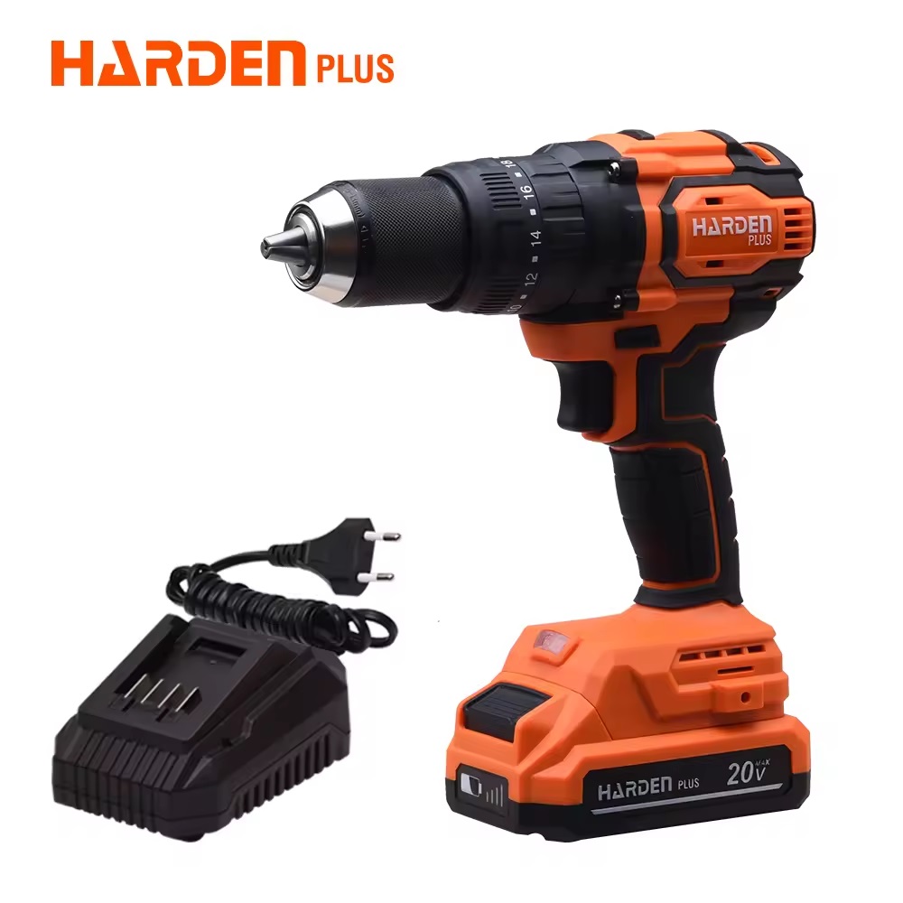 HARDEN 20V Brushless Cordless Drill/Driver | 80Nm High Torque | 2-Speed | 2000mAh Battery | European Plug Charger | Model: 758228