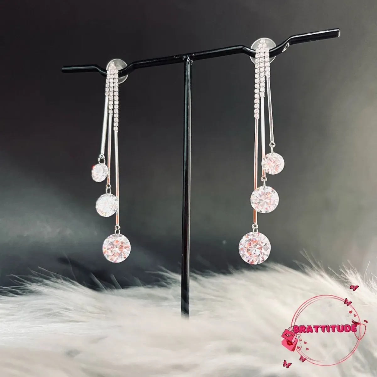 Silver Stone Earring