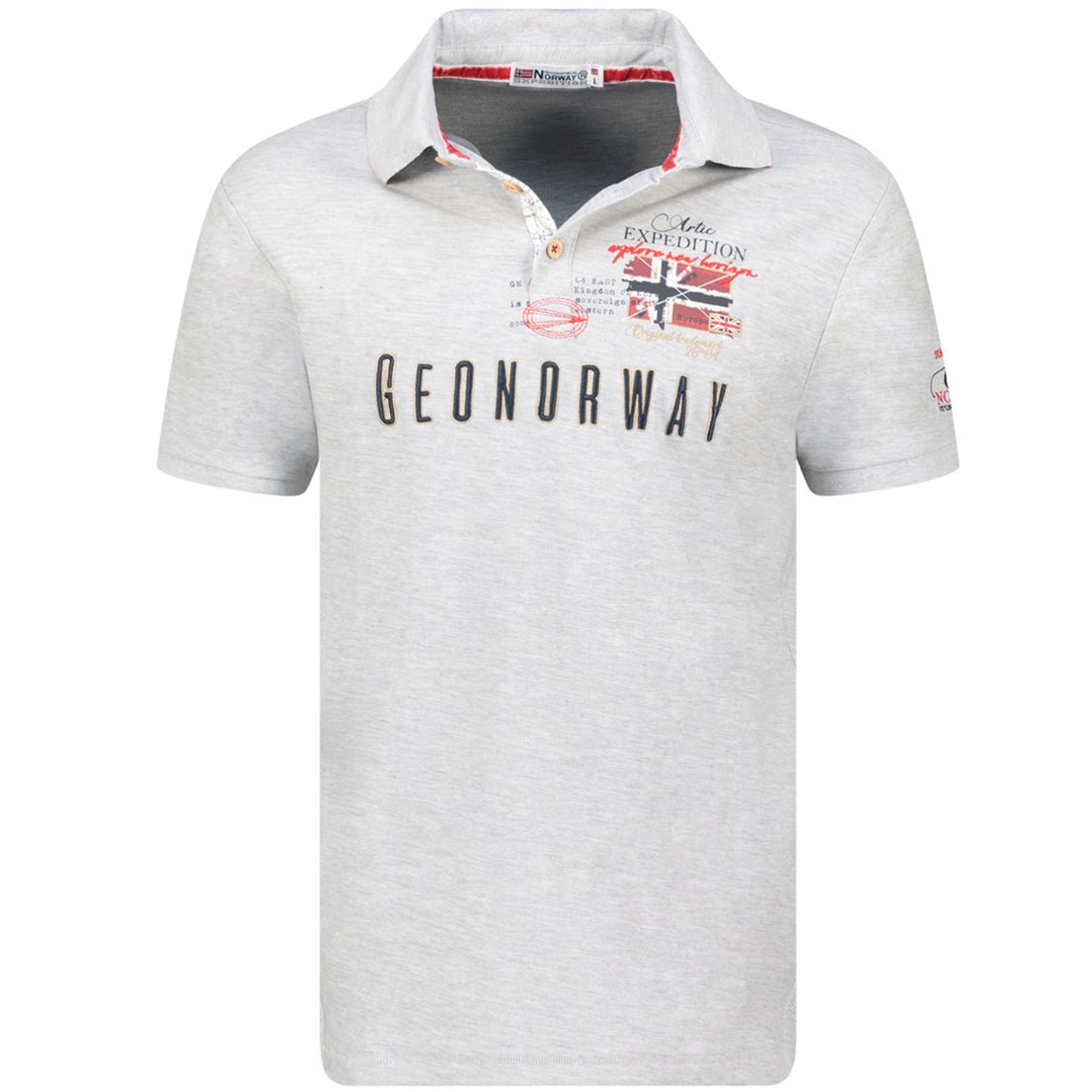 Men's - 100% Cotton Short Sleeve Polo Shirt Light Grey