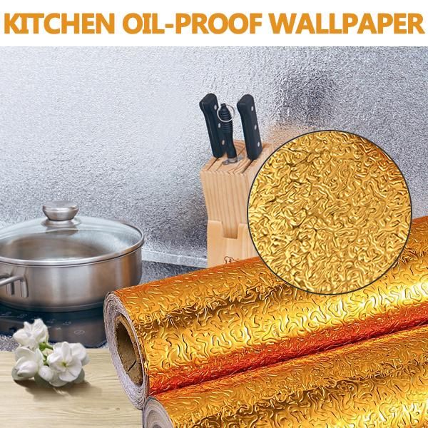 Kitchen Oil-Resistant Aluminum Foil Sticker  2ft (W) x 9ft (L) – Self-Adhesive Anti-Fouling Wall & Cabinet Cover_img_3